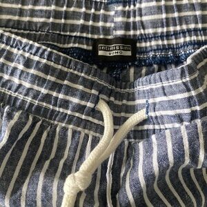 Intimissimi Uomo Navy and White Striped Shorts